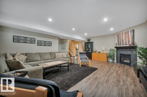 6909 159A Avenue Nw, Edmonton, AB - Indoor Photo Showing Other Room With Fireplace