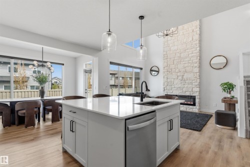 22328 88 Avenue Nw, Edmonton, AB - Indoor Photo Showing Kitchen With Upgraded Kitchen