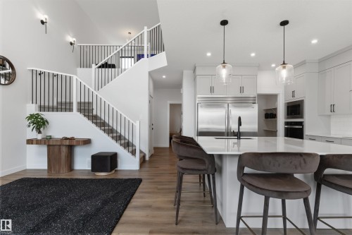 22328 88 Avenue Nw, Edmonton, AB - Indoor Photo Showing Kitchen With Stainless Steel Kitchen With Upgraded Kitchen