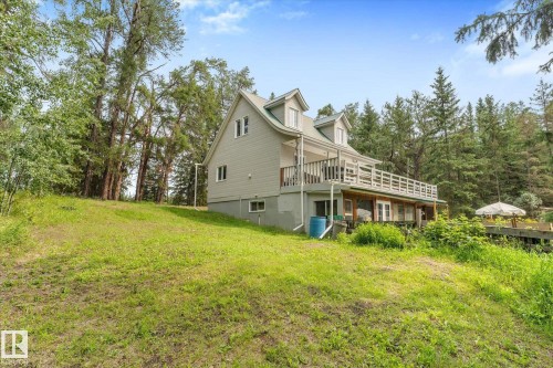 hillside energy efficient  home features in floor heating with geo thermal - 2, 59031 Range Rd 232, Rural Thorhild County, AB - Outdoor With Deck Patio Veranda