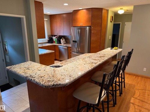12124 51 Street Nw, Edmonton, AB - Indoor Photo Showing Kitchen With Stainless Steel Kitchen With Upgraded Kitchen