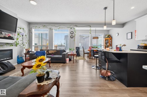 2317 158A Street Sw, Edmonton, AB - Indoor Photo Showing Living Room With Fireplace