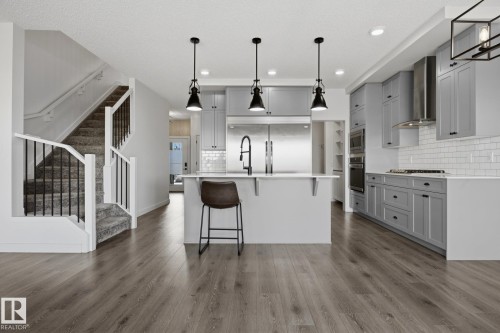 3234 Chernowski Way Sw, Edmonton, AB - Indoor Photo Showing Kitchen With Upgraded Kitchen