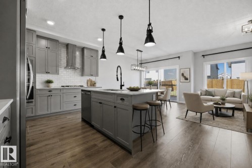 3234 Chernowski Way Sw, Edmonton, AB - Indoor Photo Showing Kitchen With Upgraded Kitchen