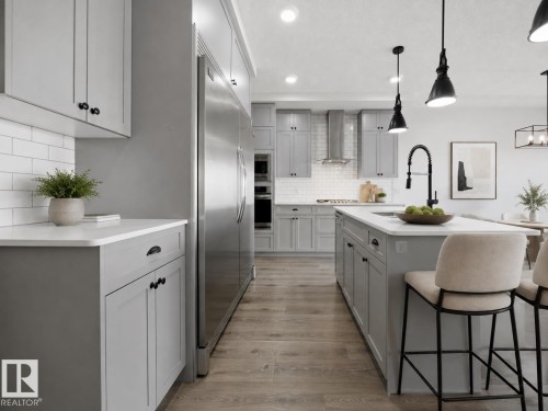 3234 Chernowski Way Sw, Edmonton, AB - Indoor Photo Showing Kitchen With Upgraded Kitchen