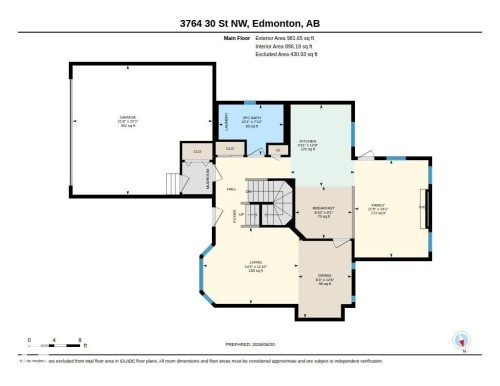 Main Level Floor plan - 3764 30 Street Nw, Edmonton, AB - Other