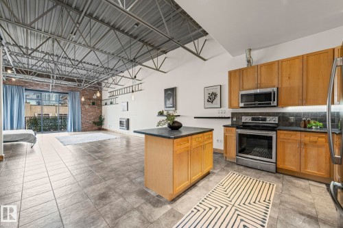 #205 10265 107 St Nw, Edmonton, AB - Indoor Photo Showing Kitchen