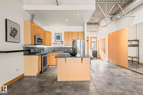 #205 10265 107 St Nw, Edmonton, AB - Indoor Photo Showing Kitchen