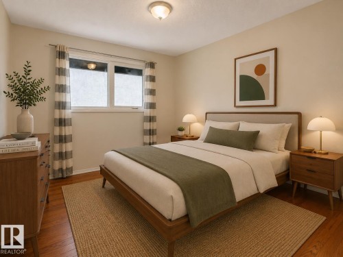 Virtually Staged - 11056 166 Avenue Nw, Edmonton, AB - Indoor Photo Showing Bedroom