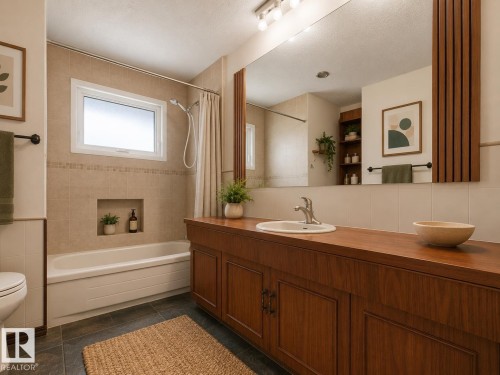 Virtually Staged - 11056 166 Avenue Nw, Edmonton, AB - Indoor Photo Showing Bathroom