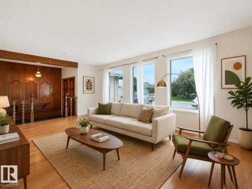 Virtually Staged - 11056 166 Avenue Nw, Edmonton, AB - Indoor Photo Showing Living Room