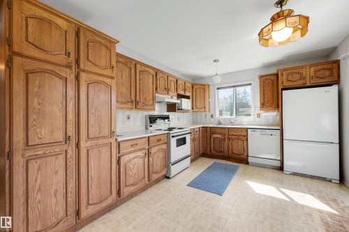 4 Blue Quill Crescent Nw, Edmonton, AB - Indoor Photo Showing Kitchen With Double Sink