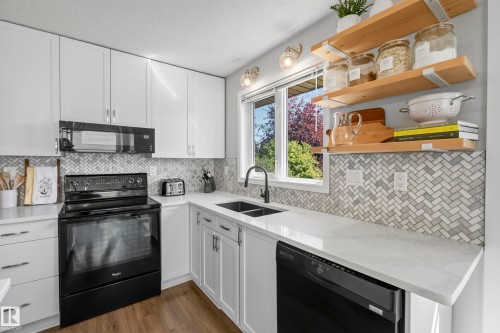 2103 49A Street Nw, Edmonton, AB - Indoor Photo Showing Kitchen With Double Sink