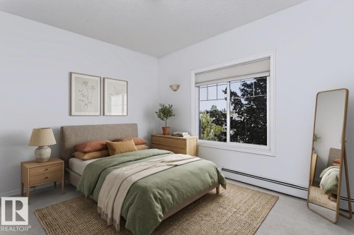virtually staged - #341 263 Macewan Rd Sw, Edmonton, AB - Indoor Photo Showing Bedroom