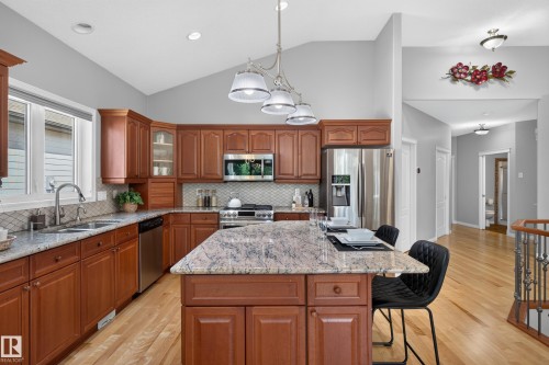 #20 18343 Lessard Rd Nw, Edmonton, AB - Indoor Photo Showing Kitchen With Stainless Steel Kitchen With Double Sink