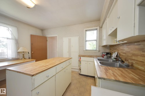 12202 127 Street Nw, Edmonton, AB - Indoor Photo Showing Kitchen With Double Sink