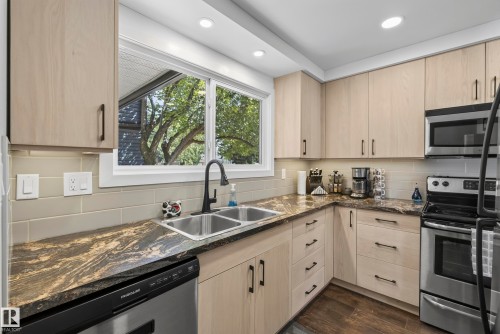 3522 42 Street Nw, Edmonton, AB - Indoor Photo Showing Kitchen With Double Sink