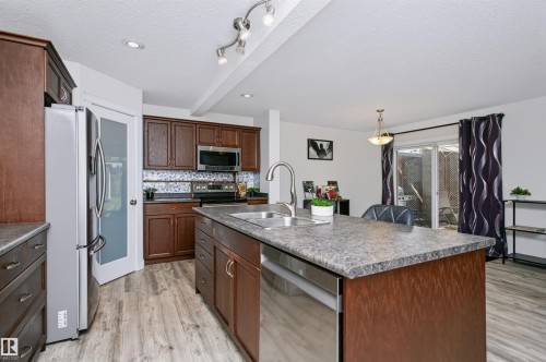 4120 50 Street, Gibbons, AB - Indoor Photo Showing Kitchen With Double Sink