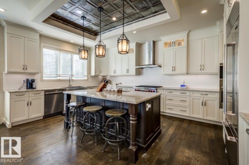 2047 90 Street Sw, Edmonton, AB - Indoor Photo Showing Kitchen With Upgraded Kitchen