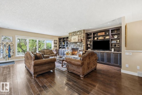 13 Sylvan Drive, St. Albert, AB - Indoor Photo Showing Living Room With Fireplace