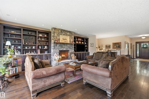 13 Sylvan Drive, St. Albert, AB - Indoor Photo Showing Living Room With Fireplace