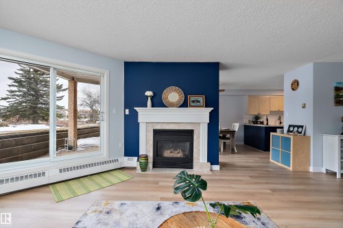 #124 15499 Castle Downs Rd Nw, Edmonton, AB - Indoor Photo Showing Living Room With Fireplace