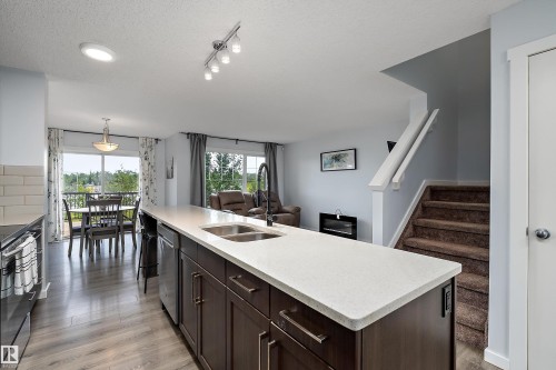 28 Rolston Close, Leduc, AB - Indoor Photo Showing Kitchen With Double Sink