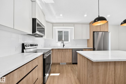 17816 94 Street Nw, Edmonton, AB - Indoor Photo Showing Kitchen With Stainless Steel Kitchen With Upgraded Kitchen