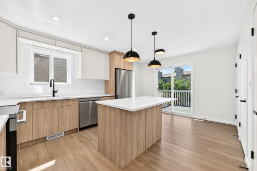 17816 94 Street Nw, Edmonton, AB - Indoor Photo Showing Kitchen With Stainless Steel Kitchen With Upgraded Kitchen