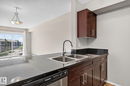 #417 12045 22 Av Sw, Edmonton, AB - Indoor Photo Showing Kitchen With Double Sink