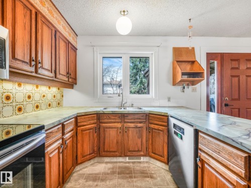 4512 20A Avenue Nw, Edmonton, AB - Indoor Photo Showing Kitchen With Double Sink