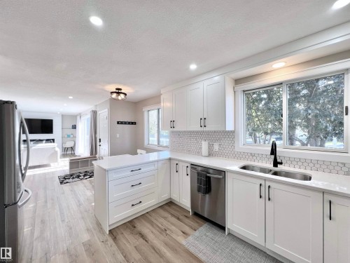 4235 147 Street Nw, Edmonton, AB - Indoor Photo Showing Kitchen With Double Sink