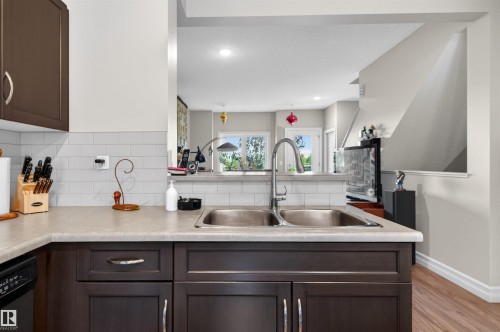 #111 804 Welsh Dr Sw, Edmonton, AB - Indoor Photo Showing Kitchen With Double Sink
