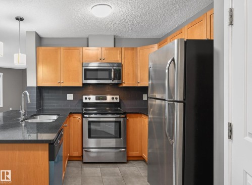#311 3719 Whitelaw Ln Nw, Edmonton, AB - Indoor Photo Showing Kitchen With Double Sink With Upgraded Kitchen