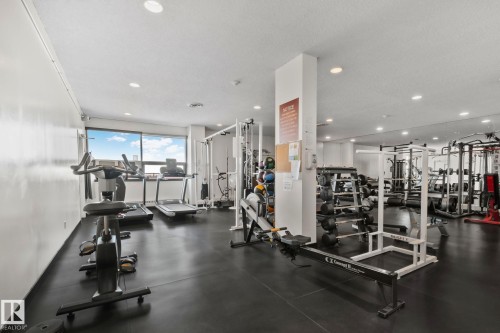 #1408 10125 109 St Nw, Edmonton, AB - Indoor Photo Showing Gym Room