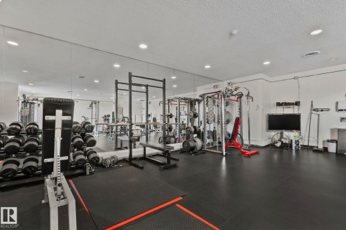 #1408 10125 109 St Nw, Edmonton, AB - Indoor Photo Showing Gym Room