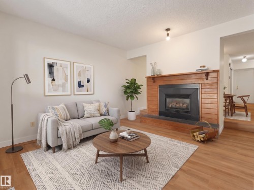 #50 1904 48 St Nw, Edmonton, AB - Indoor Photo Showing Living Room With Fireplace