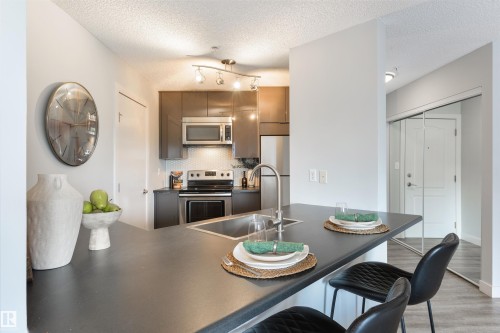 #409 10153 117 St Nw, Edmonton, AB - Indoor Photo Showing Kitchen With Double Sink
