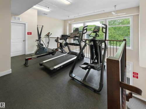 #16 11518 76 Av Nw, Edmonton, AB - Indoor Photo Showing Gym Room