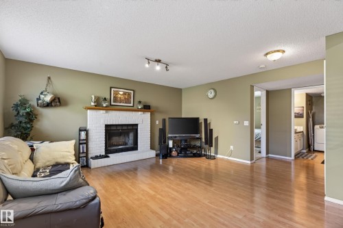 19040 70 Avenue Nw, Edmonton, AB - Indoor Photo Showing Living Room With Fireplace