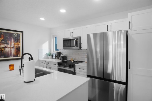 #29 1025 Secord Pm Nw, Edmonton, AB - Indoor Photo Showing Kitchen With Double Sink With Upgraded Kitchen