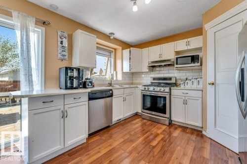 4424 28A Street Nw, Edmonton, AB - Indoor Photo Showing Kitchen With Stainless Steel Kitchen