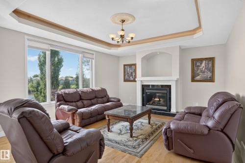 13527 158 Avenue Nw, Edmonton, AB - Indoor Photo Showing Living Room With Fireplace