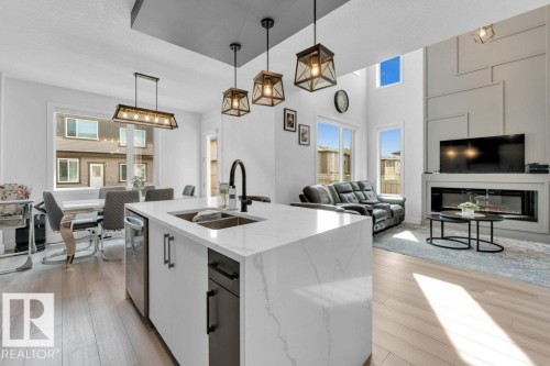 #3525 42 Ave Av, Beaumont, AB - Indoor Photo Showing Kitchen With Double Sink With Upgraded Kitchen