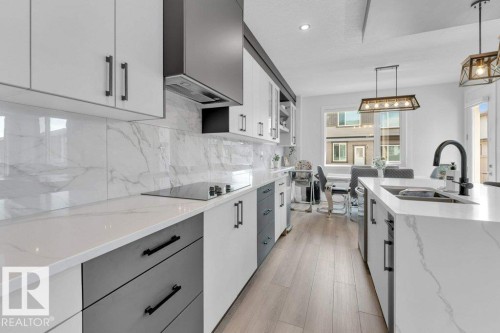#3525 42 Ave Av, Beaumont, AB - Indoor Photo Showing Kitchen With Double Sink With Upgraded Kitchen