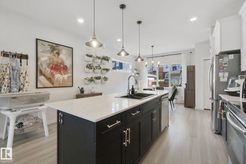 1298 Mcconachie Boulevard Nw, Edmonton, AB - Indoor Photo Showing Kitchen With Double Sink With Upgraded Kitchen