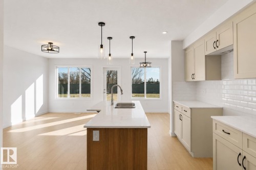 8901 Carson Way Sw, Edmonton, AB - Indoor Photo Showing Kitchen With Double Sink With Upgraded Kitchen