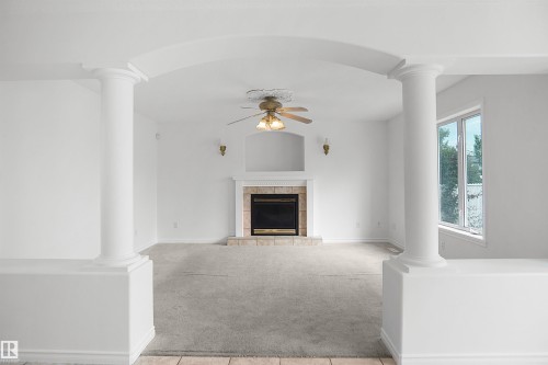 15507 91 Street Nw, Edmonton, AB - Indoor Photo Showing Other Room With Fireplace