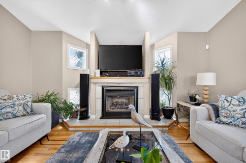 29 Second Avenue, Ardrossan, AB - Indoor Photo Showing Living Room With Fireplace