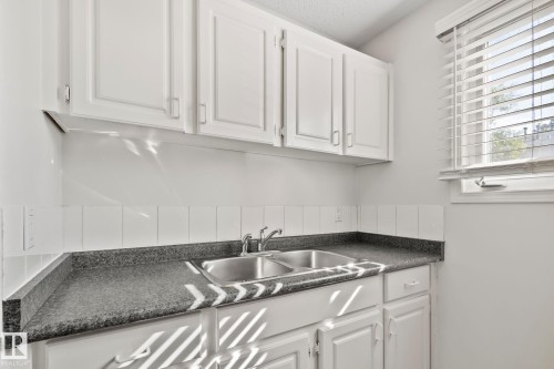 18337 66 Avenue Nw, Edmonton, AB - Indoor Photo Showing Kitchen With Double Sink
